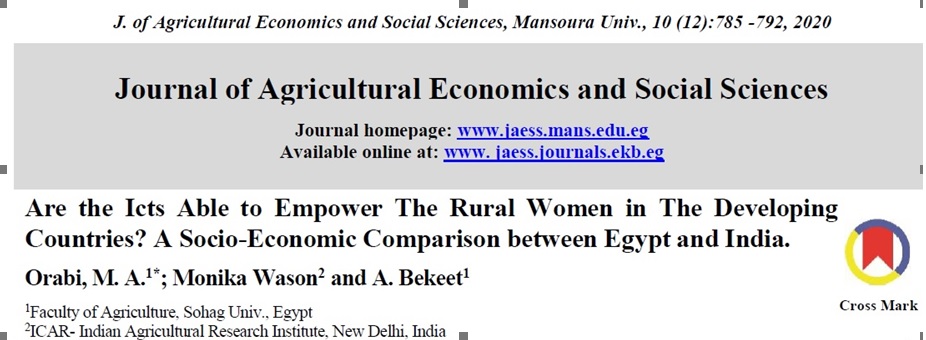 Are the ICTs Able to Empower The Rural Women in The Developing Countries? A Socio-Economic Comparison between Egypt and India.