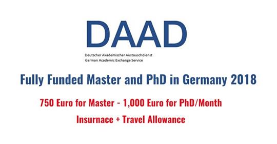 FULLY FUNDED DAAD SCHOLARSHIP 2018-2019 FOR INTERNATIONAL STUDENTS IN GERMANY