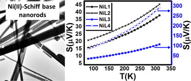 Electric, Thermoelectric and Magnetic Properties of Nickel(II) Imine Nanocomplexes