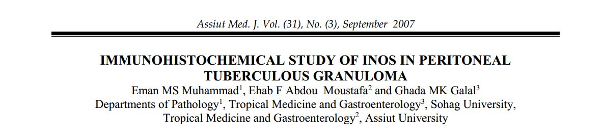 Immunohistochemical Study of iNOS in Peritoneal Tuberculous Granuloma
