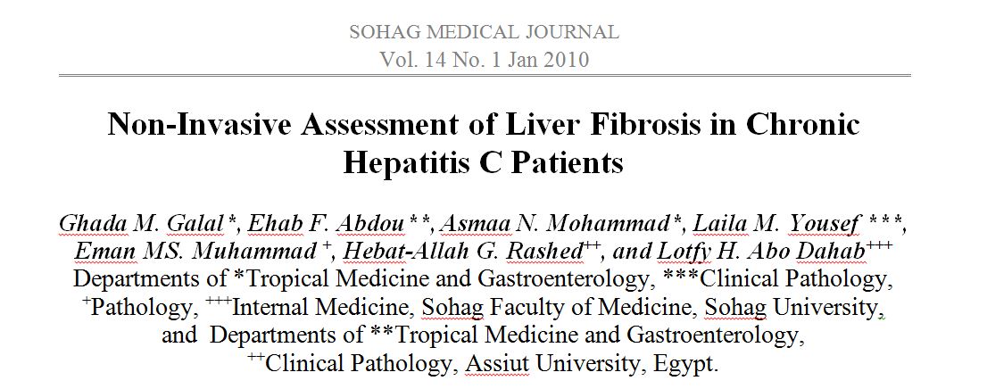 Non-Invasive Assessment of Liver Fibrosis in Chronic Hepatitis C Patients