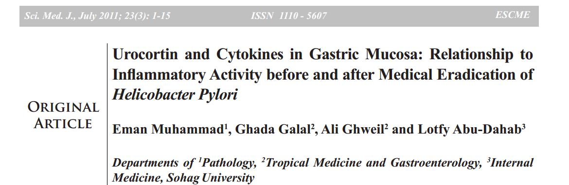 Urocortin and cytokines in gastric mucosa: Relationship to inflammatory activity before and after medical eradication of Helicobacter Pylori