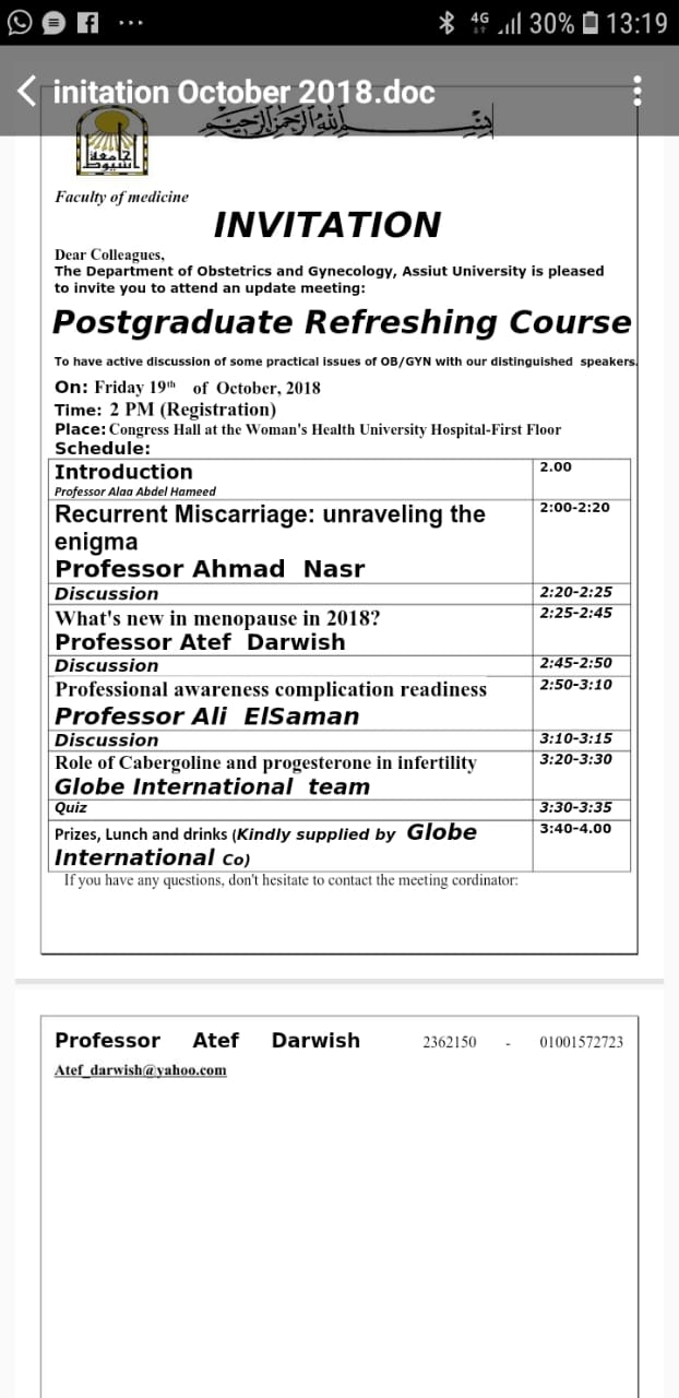 Postgraduating refreshing course