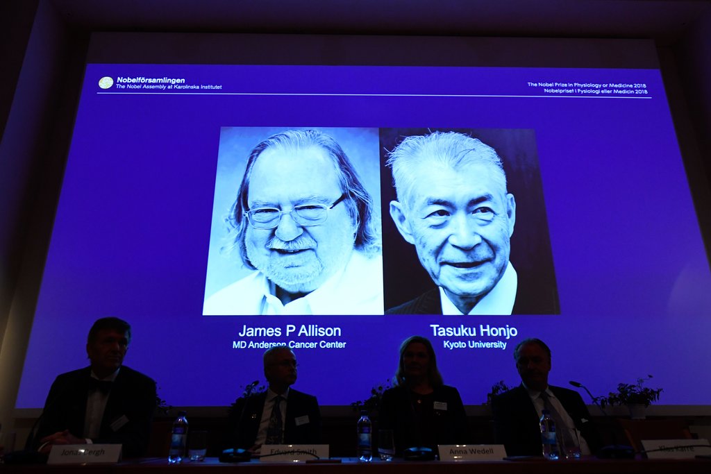2018 Nobel Prize in Medicine Awarded to 2 cancer Immunotherapy researchers
