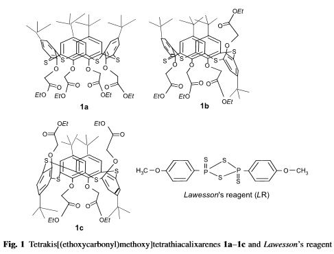 Thionation of tetrakis[(ethoxycarbonyl)methoxy]tetrathiacalix[4]arenes with Lawesson’s reagent