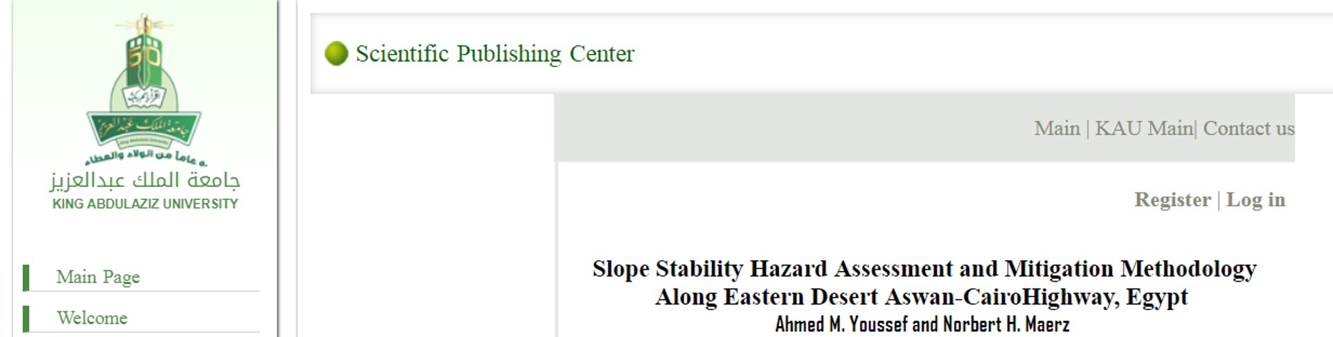 Slope Stability Hazard Assessment and Mitigation Methodology Along Eastern Desert Aswan-Cairo Highway, Egypt