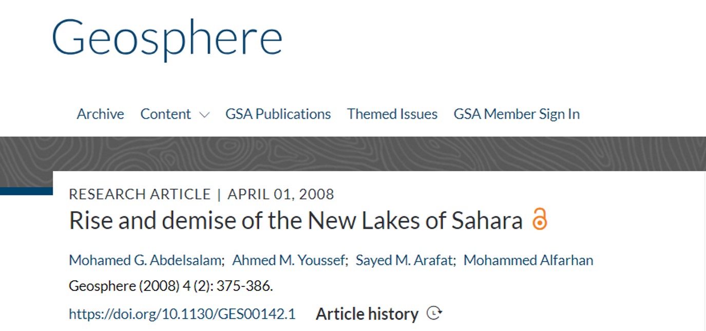 Rise and demise of the New Lakes of Sahara